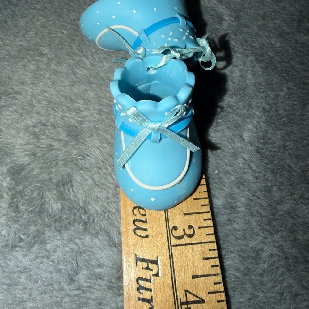 DecoPac Blue Booties Shoes Decoset Gender Reveal Boy Shower Party Cake Topper - Picture 9 of 10